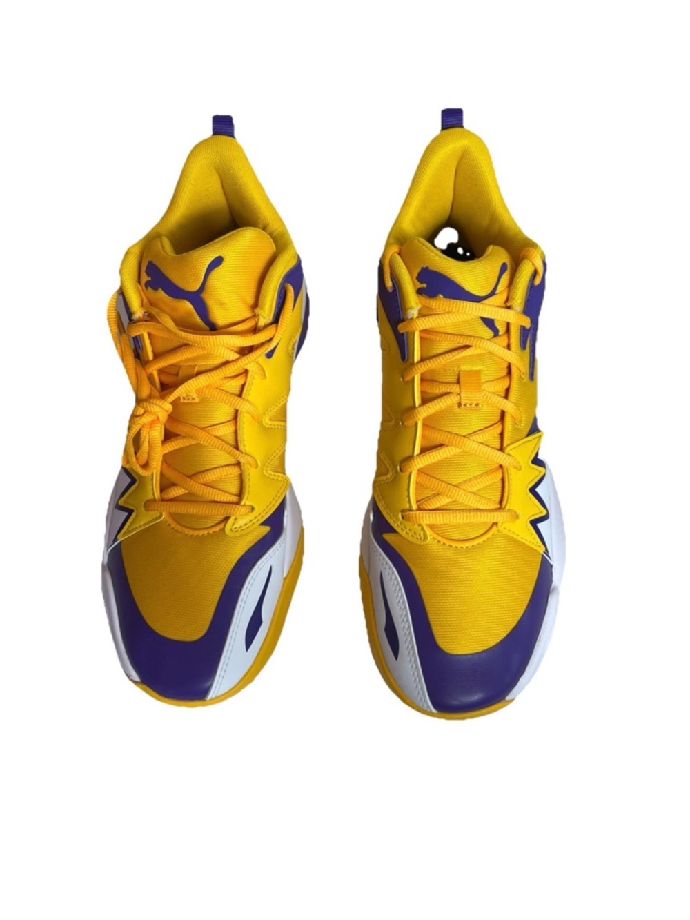Puma Yellow & Purple Men's Basketball Sneakers - Picture 9 of 10